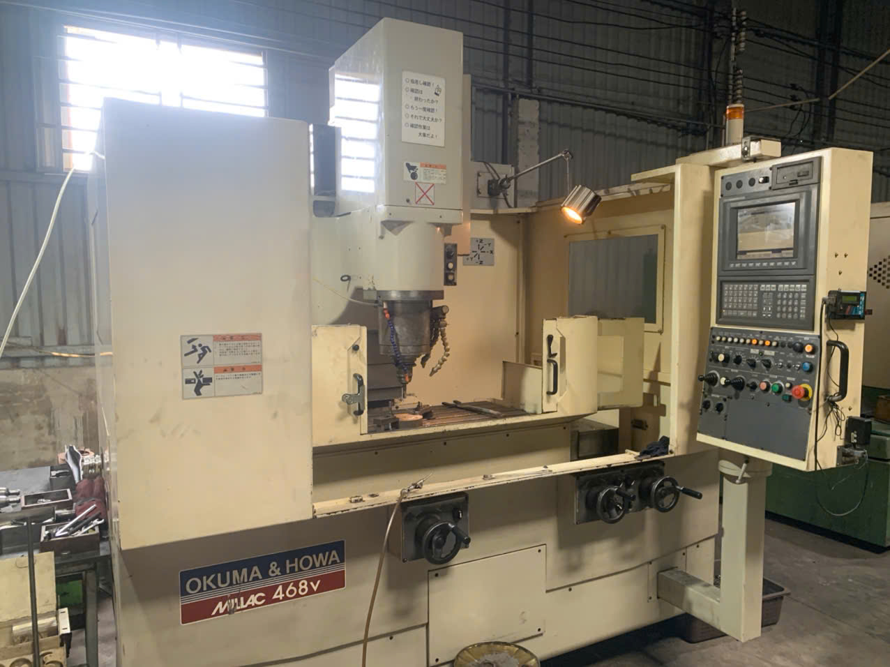 CNC lathe machine producing precision turned components